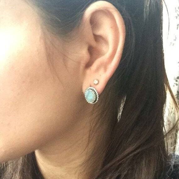 Pink Tourmaline Earrings, Tourmaline Earrings, Tourmaline Studs, October Birthstone, Vintage Silver Earrings, Pink Earrings, Big Tourmaline