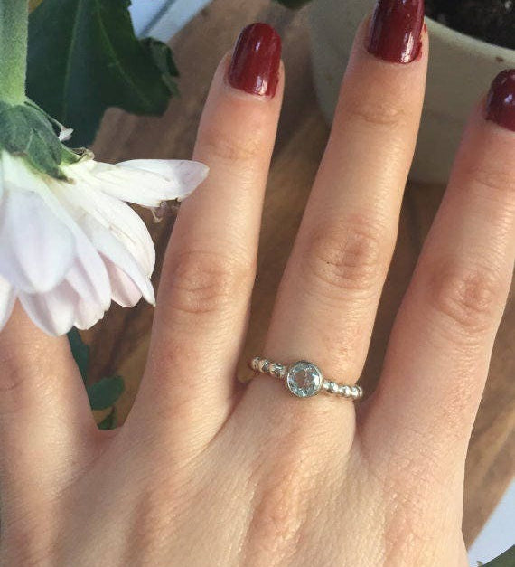 Mystic Topaz Ring, Natural Topaz, November Birthstone, Dainty Ring, Dainty Topaz Ring, Topaz, Purple Ring, Mystic Topaz, Solid Silver Ring