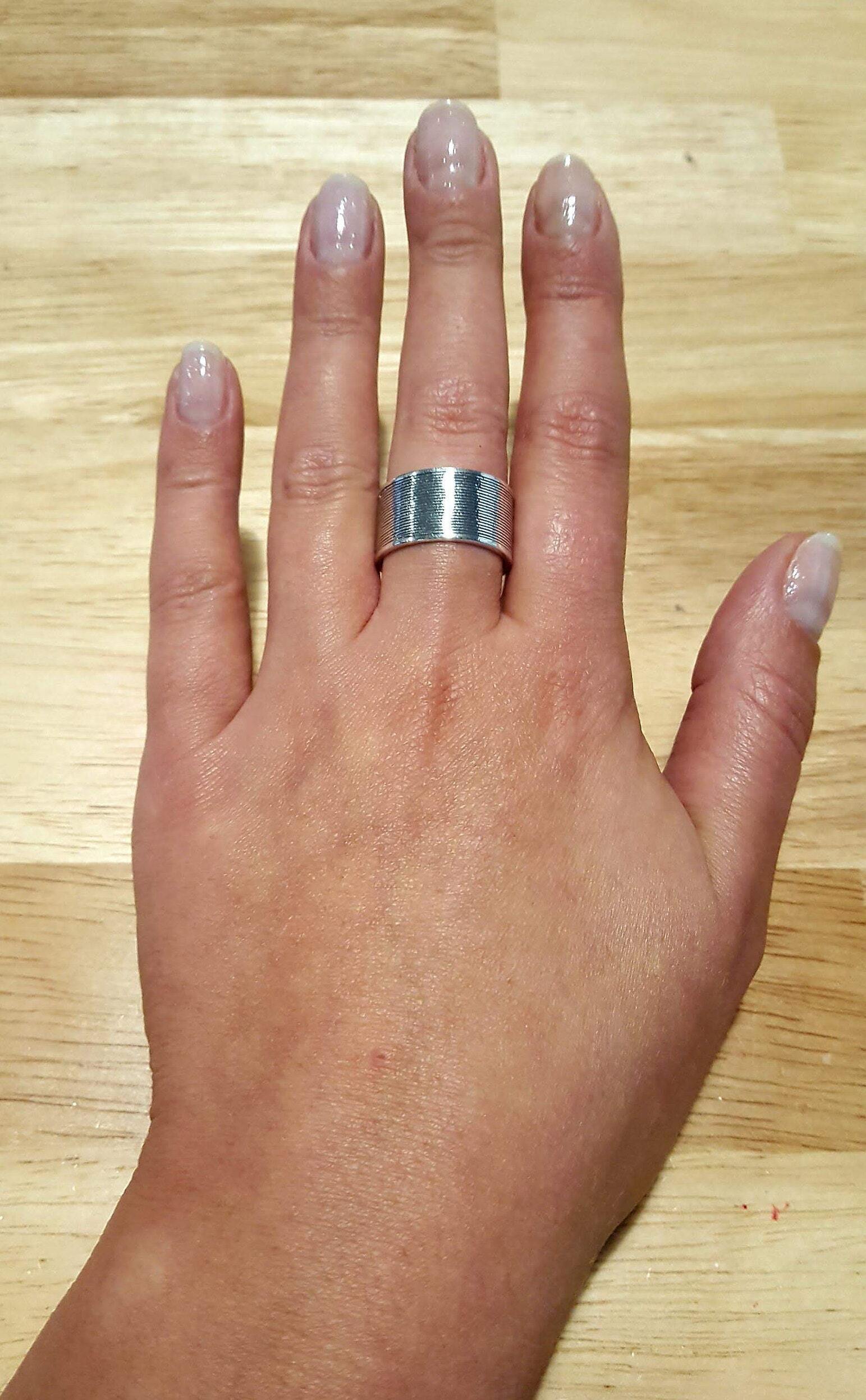 Silver Bezel Ring, Solid Silver Ring, Wide Silver Band, Art Ring, Thick Silver Ring, Large Silver Ring, Sterling Silver Ring, Silver Band