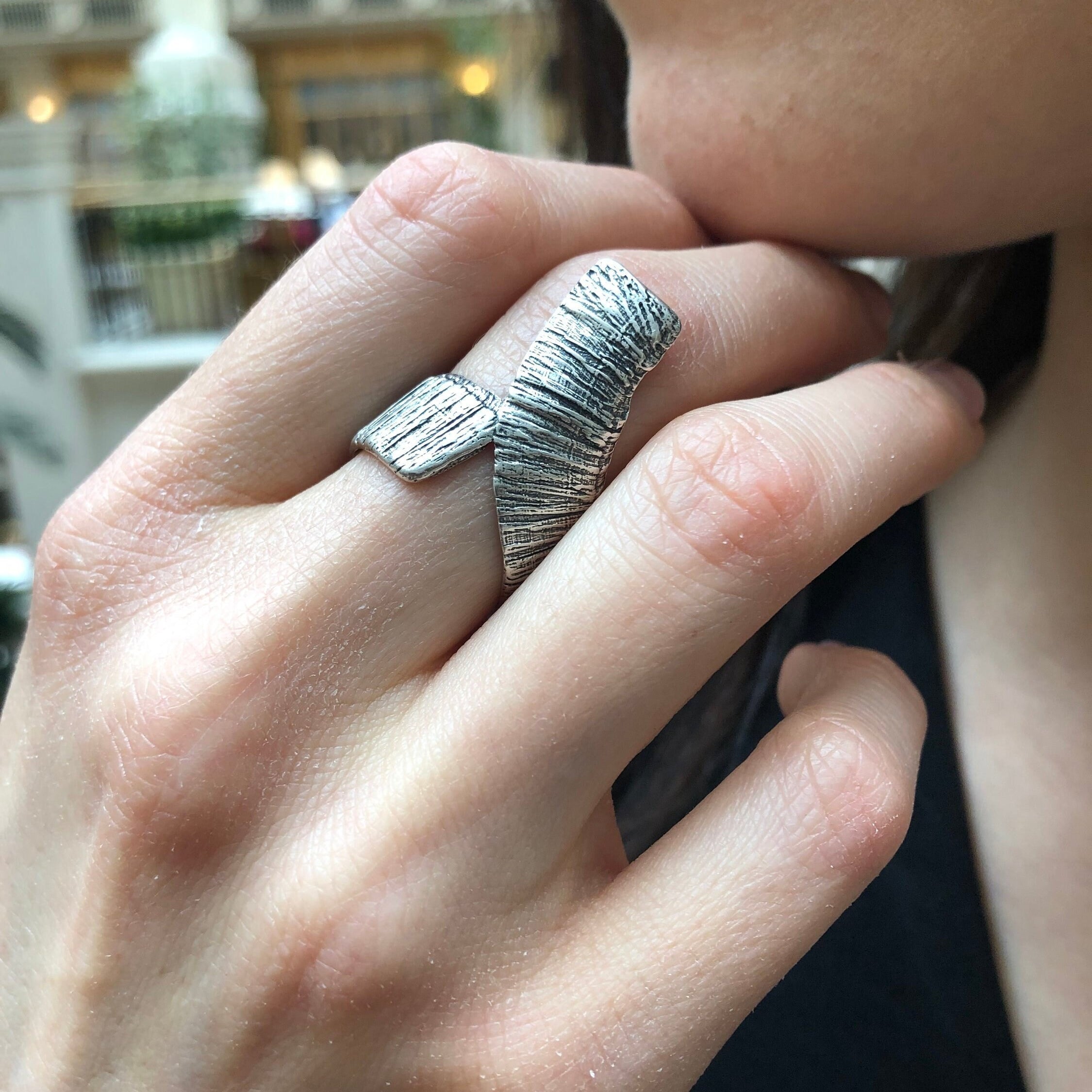 Silver Artisan Ring, Unique Silver Ring, Massive Ring, Large Silver Ring, Snake Ring, Solid Silver Ring, Statement Ring, Raw Silver Ring