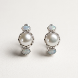 Drop Pearl Earrings - Natural Pearl Earrings - Vintage Bridal Studs
