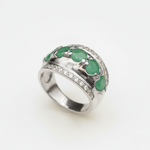 Elegant 925 Sterling Silver Ring with a Round Natural Emerald, symbolizing growth and harmony, perfect for everyday wear.