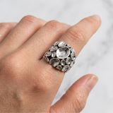 Chunky Silver Ring - Statement Textured Ring - Artistic Silver Ring