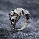 Chunky Silver Ring - Statement Textured Ring - Artistic Silver Ring