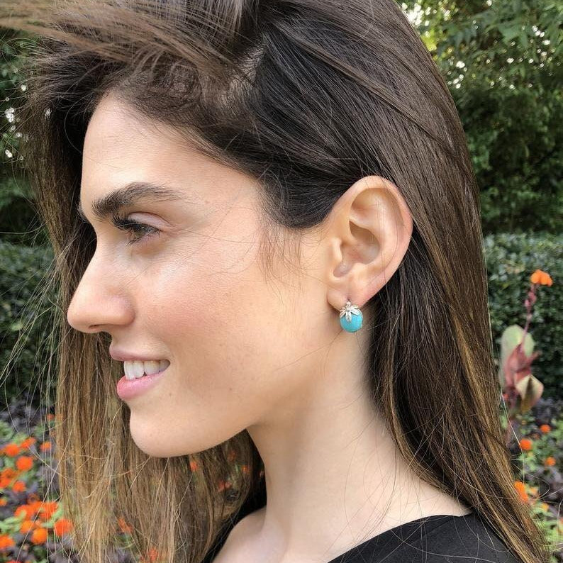 Beige Pearl Earrings, Natural Pearl Earrings, Leaf Pearl Earrings, June Birthstone Earrings, Vintage Earrings, Flower Earrings, Silver Studs