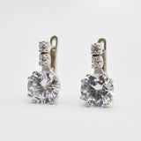 Gold Diamond Earrings - Sparkly Bridal Earrings, Gold Vintage Studs