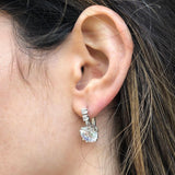 Sparkly Diamond Earrings - Drop Diamond Earrings - Elegant Vintage Earrings