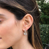 Sparkly Diamond Earrings - Drop Diamond Earrings - Elegant Vintage Earrings