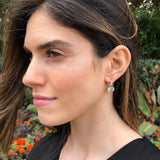 Sparkly Diamond Earrings - Drop Diamond Earrings - Elegant Vintage Earrings