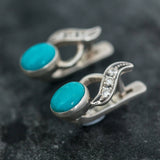 Turquoise Earrings - Classy Blue Earrings - Vintage Drop Earrings