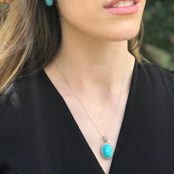 Vintage Pendant, Aquamarine Pendant, Natural Aquamarine, Blue Pendant, Victorian Pendant, March Birthstone, Solid Silver Pendant, Aquamarine