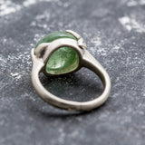 Leaf Ring, Prehnite Ring, Natural Prehnite, Green Ring, May Birthstone, Unique Ring, Solid Silver Ring, May Ring, Green Leaf Ring, Prehnite