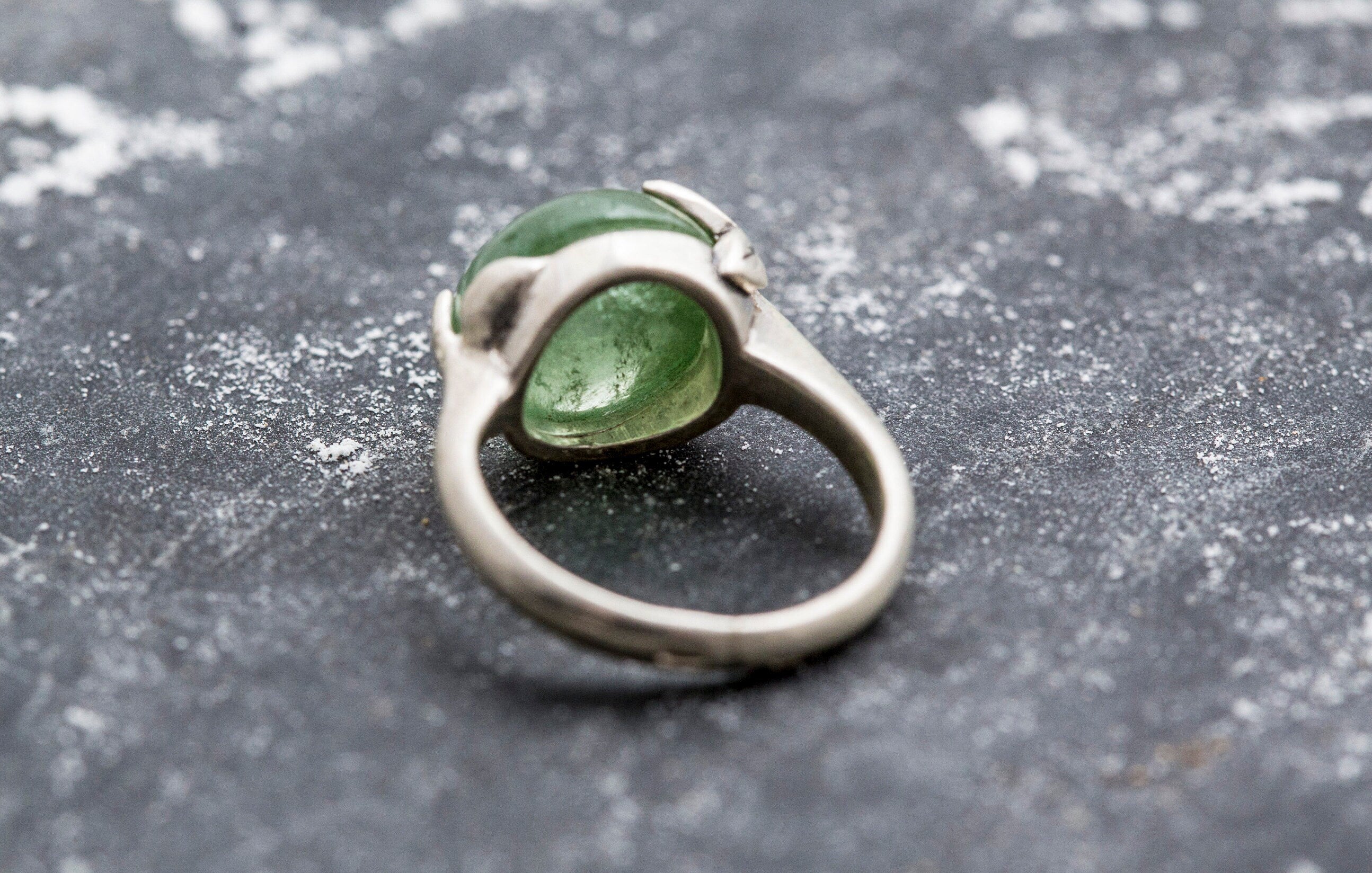 Leaf Ring, Prehnite Ring, Natural Prehnite, Green Ring, May Birthstone, Unique Ring, Solid Silver Ring, May Ring, Green Leaf Ring, Prehnite