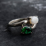 Charming 925 Sterling Silver ring adorned with dazzling Natural Australian Opal, ideal for celebrating October birthdays and special events.