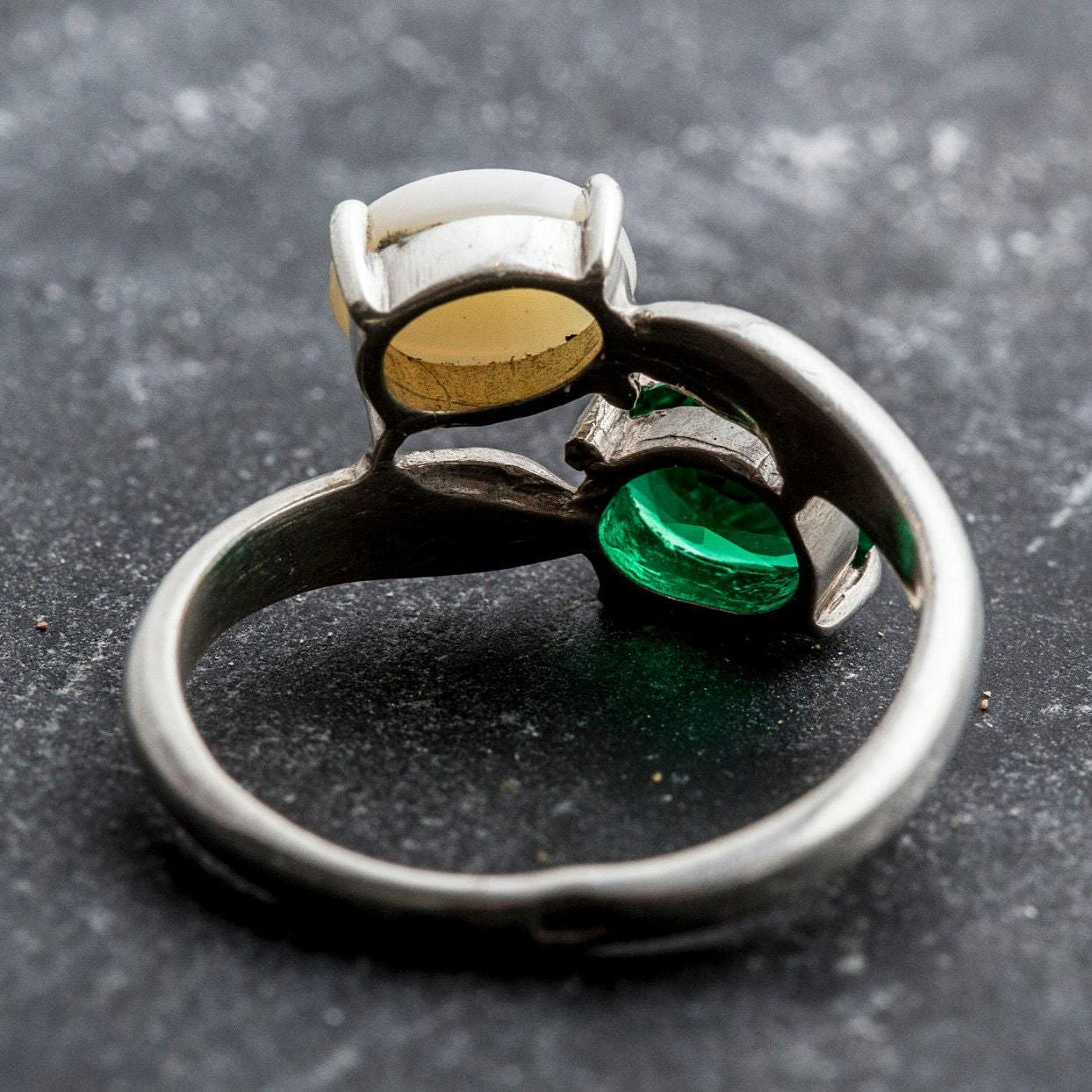 Stunning 925 Sterling Silver ring with a Natural White Australian Opal, symbolizing purity, perfect for everyday wear and gifts.