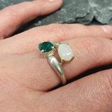 Elegant 925 Sterling Silver ring featuring a stunning Natural Australian Opal, perfect for any occasion and October birthdays.