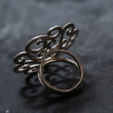 Silver Swirl Ring - Large Flower Ring - Large Swirl Ring