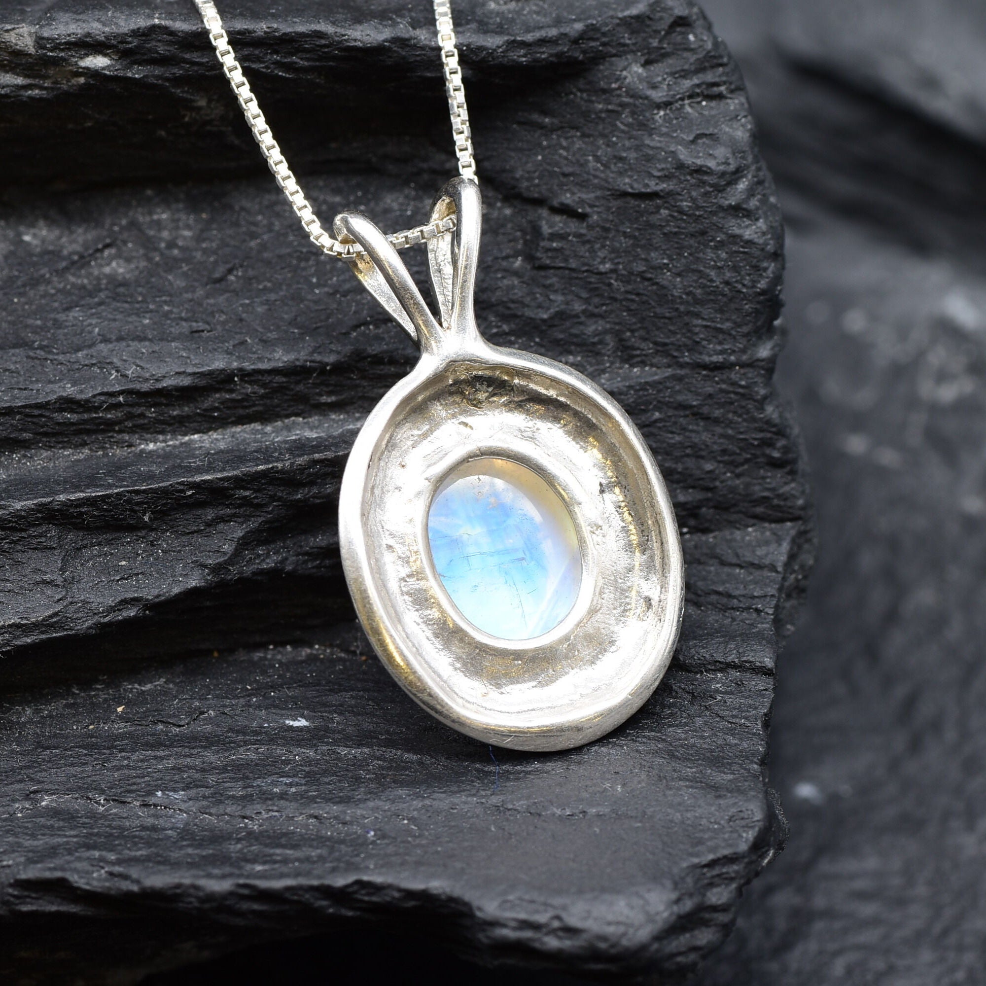 Moonstone Pendant, Natural Moonstone, June Birthstone, Vintage Moonstone Pendant, Artistic Moonstone Pendant, Rainbow Moonstone, 925 Silver(3)