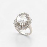 Victorian Topaz Ring - White Topaz Ring - Topaz Statement Ring