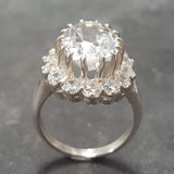 Victorian Topaz Ring - White Topaz Ring - Topaz Statement Ring