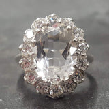 Victorian Topaz Ring - White Topaz Ring - Topaz Statement Ring