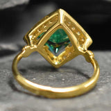 Gold Emerald Ring - Emerald Engagement Ring, Gold Emerald Vintage Ring