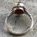 Amber Ring, Natural Amber, Vintage Rings, Antique Rings, Taurus Birthstone, Amber, Healing, Yellow Gemstone, Solid Silver Ring, Pure Silver