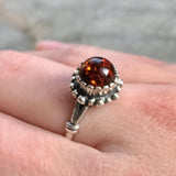 Amber Ring, Natural Amber, Vintage Rings, Antique Rings, Taurus Birthstone, Amber, Healing, Yellow Gemstone, Solid Silver Ring, Pure Silver