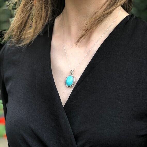 Chrysocolla Pendant, Statement Pendant, Blue Chrysocolla, Sagittarius Pendant, Unique Pendant, Blue Pendant, Silver Pendant, Chrysocolla