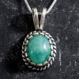 Green Pendant, Emerald Pendant, Natural Emerald, May Birthstone, Vintage Pendants, Antique Pendant, May Pendant, Silver Pendant, Emerald