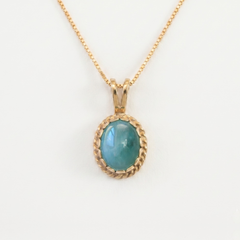 Natural Emerald Pendant made in 18k Gold Vermeil with Oval Natural Green Emerald in Solitaire setting, May Birthstone gift idea, symbolizes growth, harmony, and deep emotional healing, ideal for everyday wear and perfect for birthday gifting and special occasions.