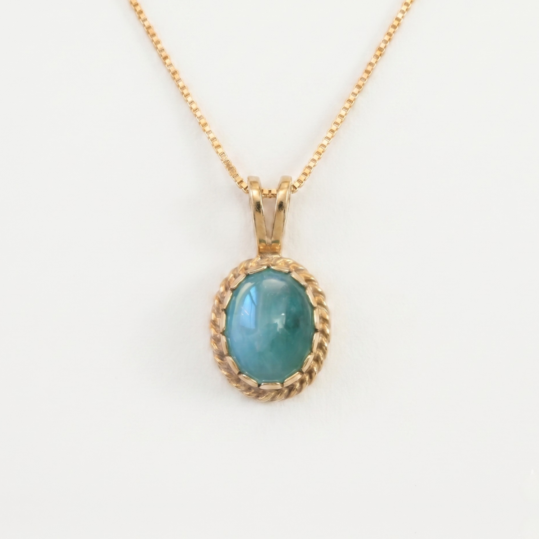 Natural Emerald Pendant made in 18k Gold Vermeil with Oval Natural Green Emerald in Solitaire setting, May Birthstone gift idea, symbolizes growth, harmony, and deep emotional healing, ideal for everyday wear and perfect for birthday gifting and special occasions.
