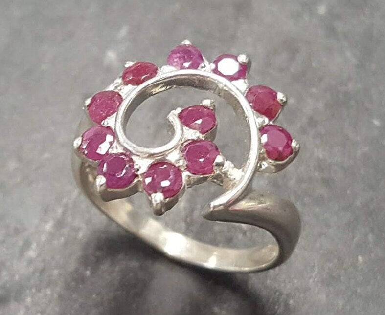 Natural Ruby Ring made in 925 Sterling Silver with Round Natural Red Ruby in Prong setting, July Birthstone gift idea, symbolizes nobility, purity, and passion, ideal for everyday wear and perfect for birthday gifting and special occasions.