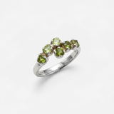 Gold Peridot Ring - Natural Peridot Ring - Bypass Gold Ring