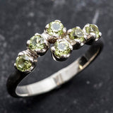 Gold Peridot Ring - Natural Peridot Ring - Bypass Gold Ring
