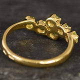 Gold Peridot Ring - Natural Peridot Ring - Bypass Gold Ring