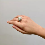 Luxurious Mabe Pearl Ring in 925 Sterling Silver, an exquisite choice for everyday style and meaningful birthday celebrations.