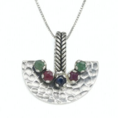 Natural Emerald Pendant made in 925 Sterling Silver with Round Natural Green Emerald in Prong setting, May Birthstone gift idea, symbolizes growth, harmony, and deep emotional healing, ideal for everyday wear and perfect for birthday gifting and special occasions.