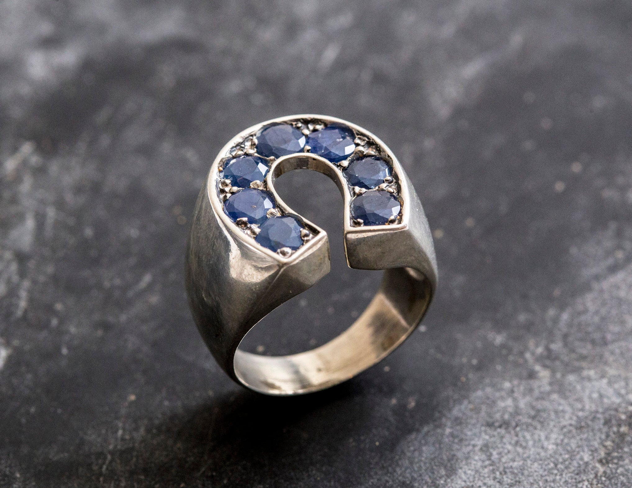 Natural Sapphire Ring made in 925 Sterling Silver with Round Natural Blue Sapphire in Prong setting, September Birthstone gift idea, symbolizes sincerity, truth, and faithfulness, ideal for everyday wear and perfect for birthday gifting and special occasions.