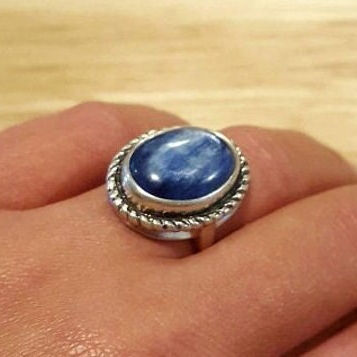 Chrysocolla Ring, Natural Chrysocolla, Statement Ring, Artistic Ring, Sagittarius Birthstone, Blue Ring, Sterling Silver Ring, Chrysocolla