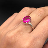 Pink Promise Ring - Alexandrite Ring - Classic Solitaire Ring