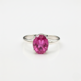 Created Pink Alexandrite Ring in 925 Sterling Silver, symbolizes renewal and duality, a thoughtful gift for any occasion.