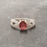 Pink Tourmaline Ring - Vintage Tourmaline Ring - Pink Engagement Ring