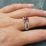 Pink Tourmaline Ring - Vintage Tourmaline Ring - Pink Engagement Ring