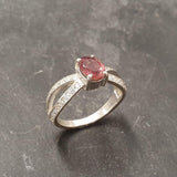 Pink Tourmaline Ring - Vintage Tourmaline Ring - Pink Engagement Ring