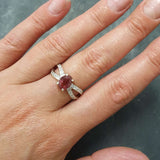 Pink Tourmaline Ring - Vintage Tourmaline Ring - Pink Engagement Ring