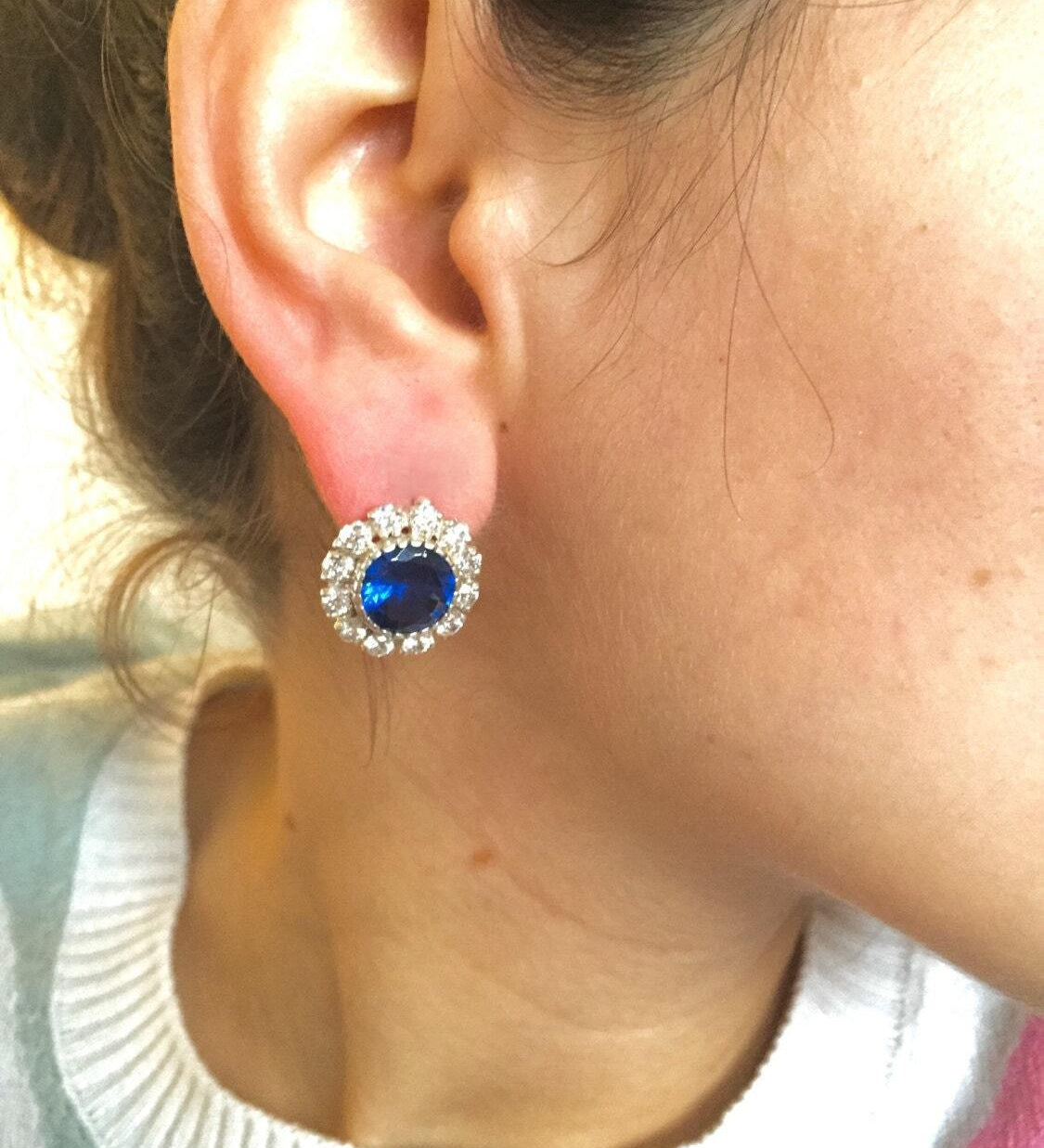 Garnet Earrings, Natural Garnet, Mothers Birthstone, Birthstone Earrings, January Birthstone, Topaz Halo, Natural Topaz, Red Garnet, Silver