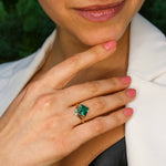 Mystic Topaz Ring, Natural Mystic Topaz, December Ring, Silver Square Ring, Topaz Ring, Purple Diamond Ring, Vintage Ring, Solid Silver Ring(1)