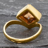 Mystic Topaz Ring, Natural Mystic Topaz, December Ring, Silver Square Ring, Topaz Ring, Purple Diamond Ring, Vintage Ring, Solid Silver Ring(1)