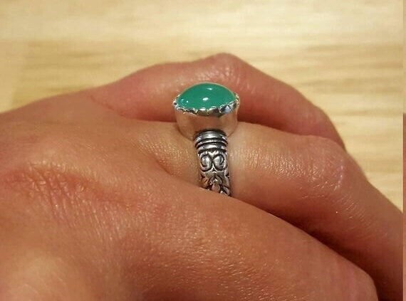 Aquamarine Ring, Natural Aquamarine, March Birthstone, Vintage Ring, Blue Boho Ring, Bohemian Ring, Statement Ring, Solid Silver Ring, Aqua